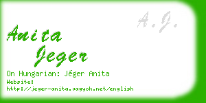 anita jeger business card